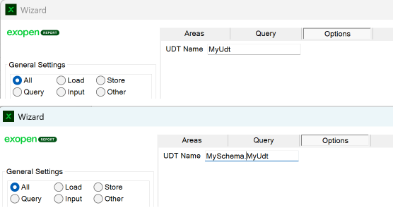 must declare @t schema