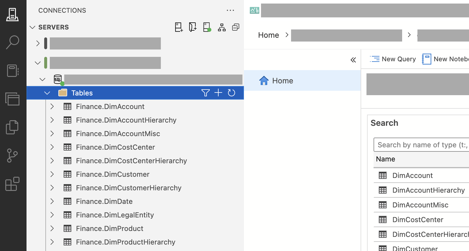 Exempel med anslutning till databas via Azure Data Studio
