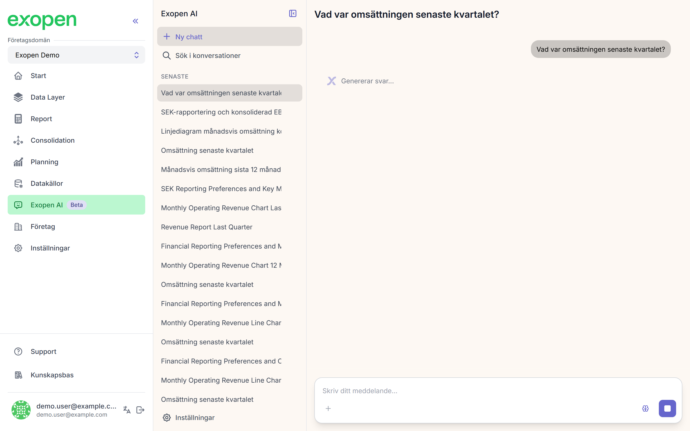 AI bearbetar ett svar