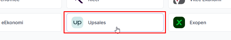 Upsales datakälla